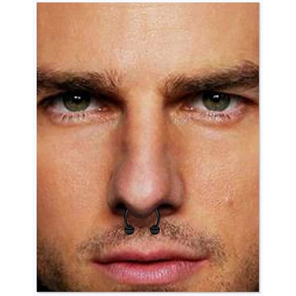 Falsk Nesering Hoop Magnetisk Septum Nesering Hestesko Rustfritt Stål Faux Falsk Neseseptum Ringer Ikke-Pierced Clip On Nesering Ringer