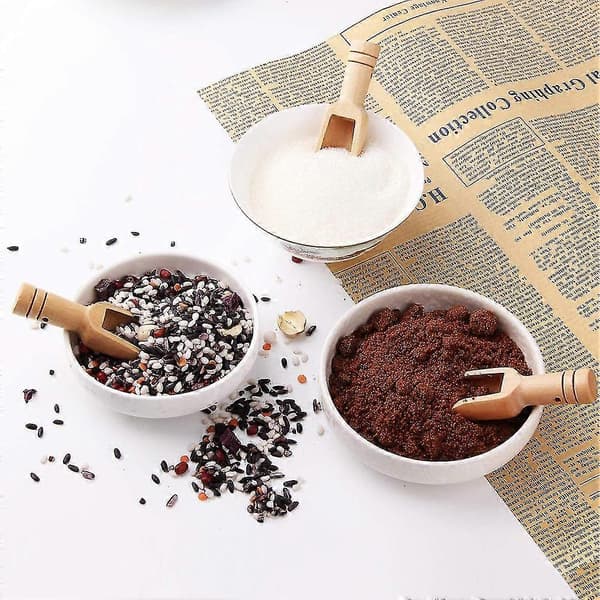 Liten Träsked Mjölkpulversked Trä Saltpulver Mätsked Te Kaffe Krydda Trä S