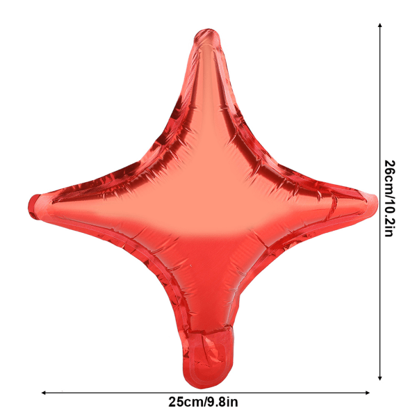 10 st 10\" fyrkantiga stjärnfolieballonger för bröllopsdagar