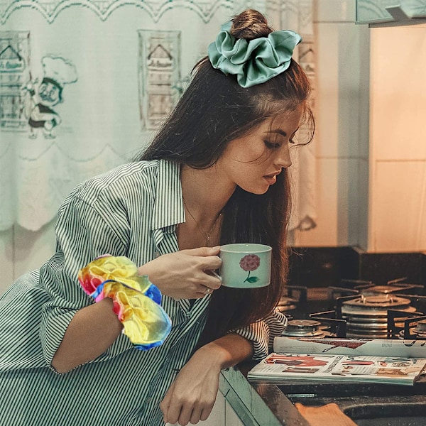 Hår Scrunchies Elastikker til Hår, 15 stk Hestehale Hår Scrunchy, til Kvinder og Piger