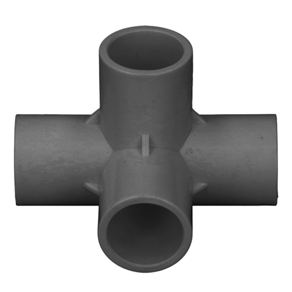 10 stk 4-veis PVC-kobling Albuen Rørkobling 25 mm Uttak Sett Kit for Møbelforbindelse Svart