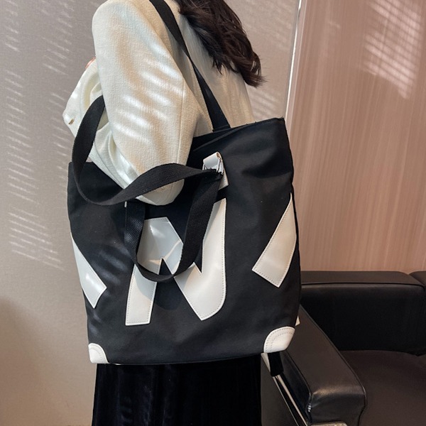 Store Canvas Tote-vesker med glidelås, Store Canvas Tote-vesker - Multifunksjonelle Canvas Handlevesker