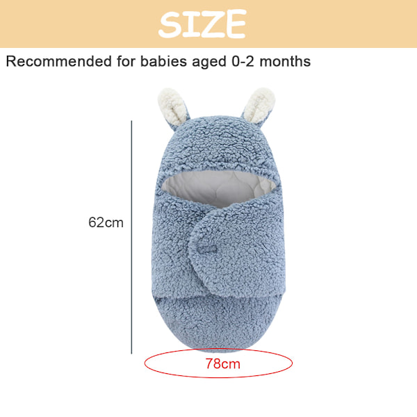 Baby Swaddle Tæppe Drenge Piger Sød Bomuld Plys Modtagelse Tæppe Blød Nyfødt Sovende Wraps