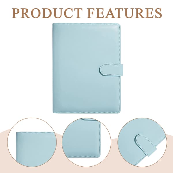 Macaron Journal Book Cute Loose-leaf Notebook Student Fresh Removable Shell Cartoon Diary Blue[TT] blue A6