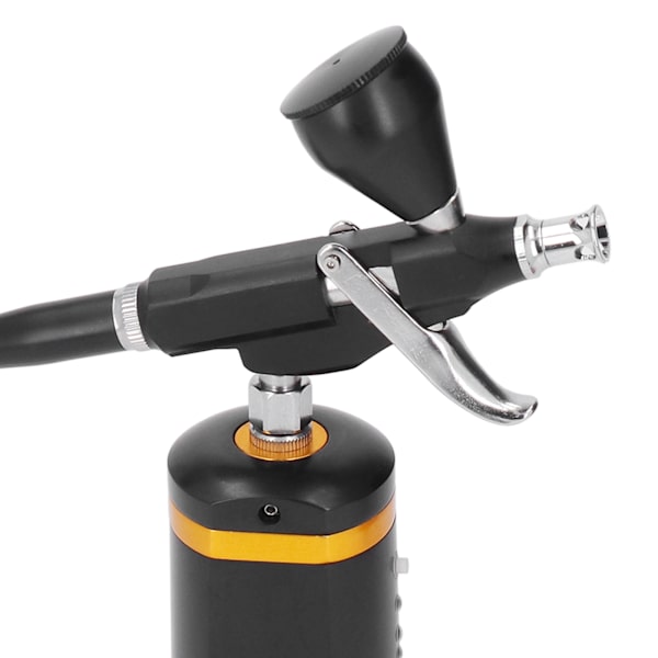 Trådlös Laddningsbar Airbrush-Set Handhållen 0,01 tum 25PSI Svart Automatisk Spraypistol för Graffiti Tatuering