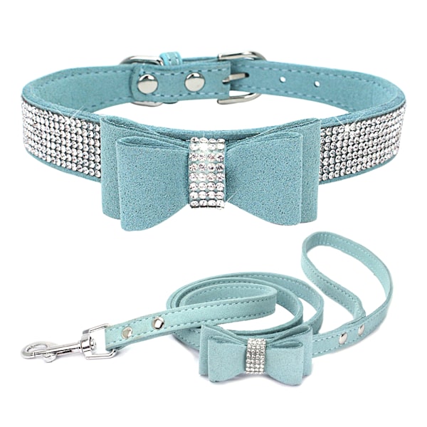 Fjärilsfluga hundhalsband, bländande mjukt halsband med strass ädelstenskristall, lämplig för hundar med