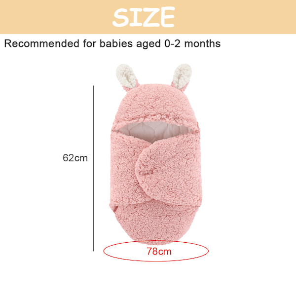 Baby Swaddle Tæppe Drenge Piger Sød Bomuld Plys Modtagelse Tæppe Blød Nyfødt Sovende Wraps
