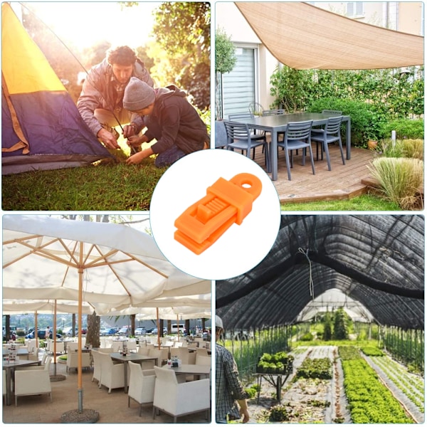10 st Tarpklämmor med Karabinkrok - Tunga Låsgrepp Tumskruv Camp Tältklämma för Markiser Utomhus Camping Husvagn Taköverdrag Bilöverdrag