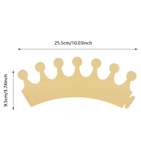 25 stk. Partyhatte Krone Glad Fødselsdagsfest Bryllupshatte DIY Sød Håndlavet Kasket （B）