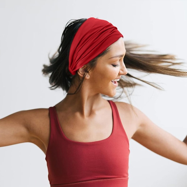 6 stk Hodebånd for Kvinner Boho Bredt Hodebånd Knutet Hode Wraps Turbaner Hårtilbehør