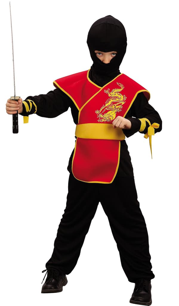 Ninja tunika kostyme for gutter S 4-6 years (110-120 cm)
