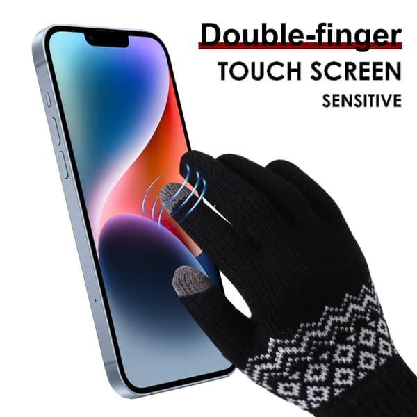 Vinterhansker Dame Varme Vintertette Tykke Voksne Jacquard