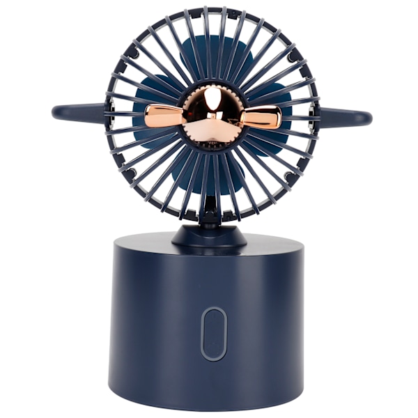 Flyvemaskine Oscillerende Mini Fan USB Opladning Bærbar Håndholdt Fan til Sommer Hjem Kontor Blå