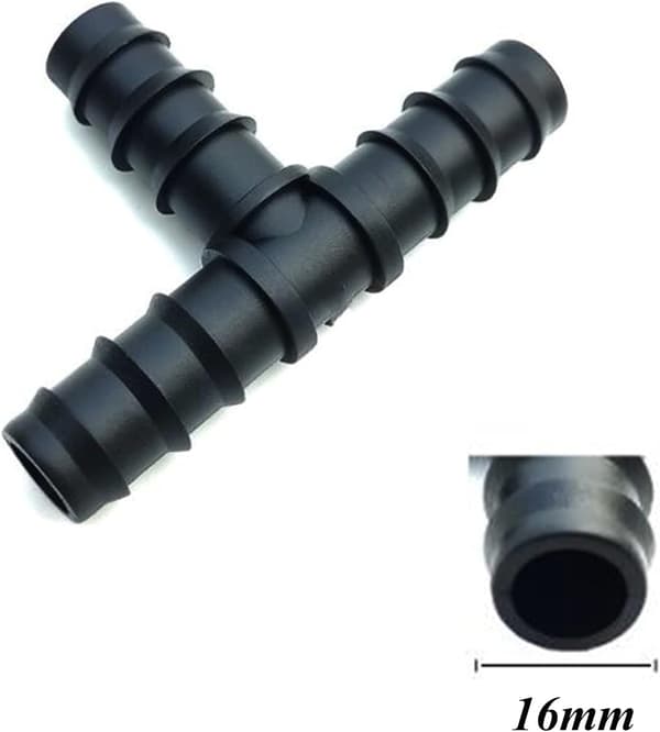 High-Quality PVC Materials for Three-Way Couplings, Barbed Connector for Various Water Systems, Compatible with 16mm Pipes or Drip Hoses, Leak-Proof