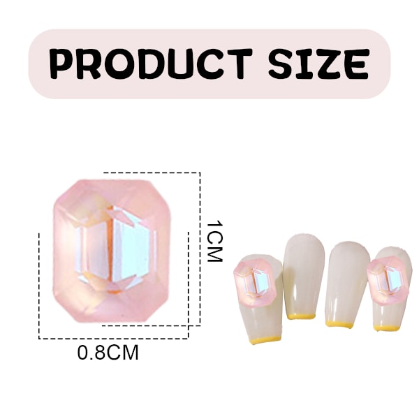 10 stk Aurora Mocha Spids Bund Bor Pink Kærlighed Hjerte K9 Glas Bor Negle Dekoration