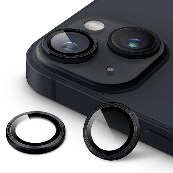 Lämplig för iPhone 14/14 Plus kameraskydd klistermärke linsskydd svart