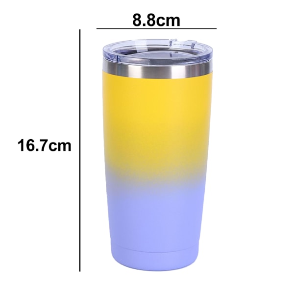 Rustfrit Stål Tumbler som set | Vakuum Isoleret Flaske med Flex Låg og Strå til Kolde og Varme Drikkevarer