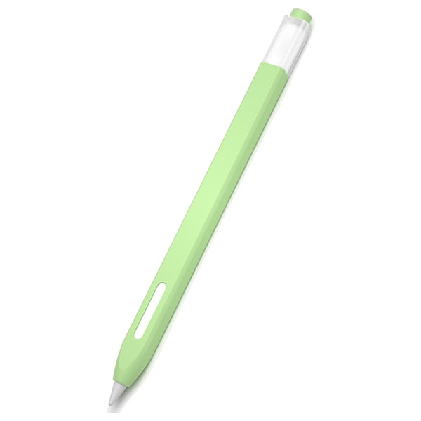 Beskyttende myk silikonhuddeksel, kompatibel med Apple Pencil 2. generasjon, gjennomsiktig geléfarge