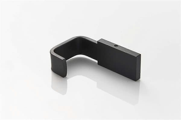 Coat Hook Brass Robe Towel Hooks Modern Style Matte Black Finish Wall Mounted - 2-pack