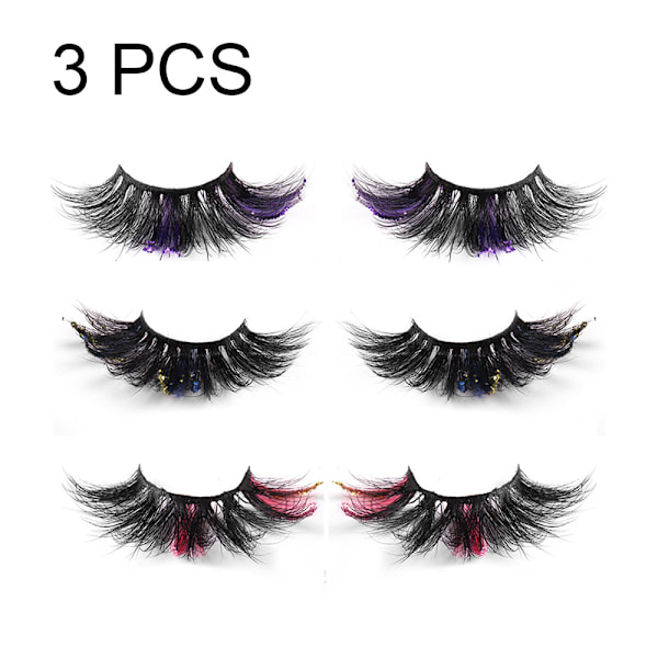 Glamnetic Ögonfransar, Fransar med Färg, Minkfransar, Ögonfransar för Makeup Fransförlängningar - 3 Par