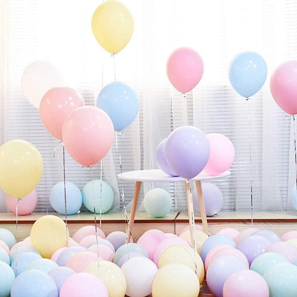 Färgglada ballonger, 110 stycken färgglada ballonger, födelsedagsballonger färgglada för luft och helium - färgade ballonger latex partyballong för födelsedagar