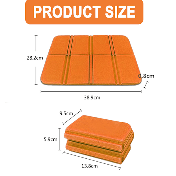 2PCS Campingkudde Säte, Fällbar Ultralätt Skum Sittande