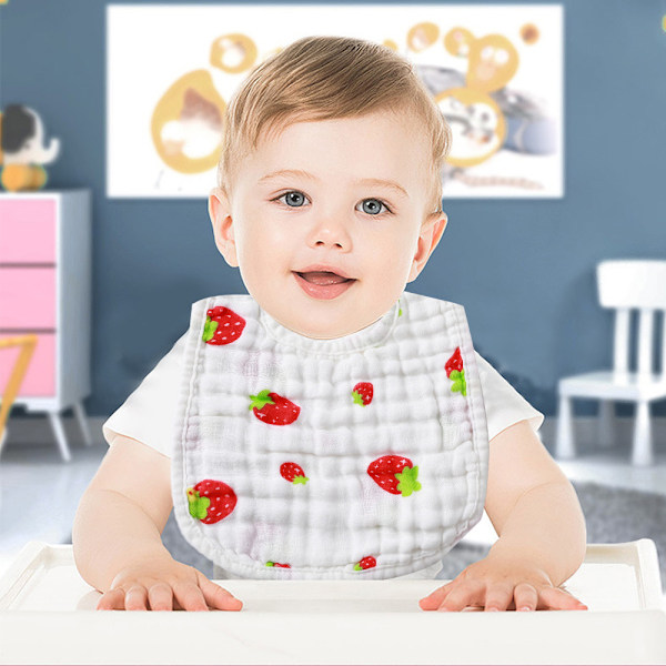 Babyhaklappar, Pojke/Flicka Salivahaklapp, Mode Bomullsbib, Absorberande Bib, Kan Effektivt Skydda Bebisens Känsliga Hud (6st)
