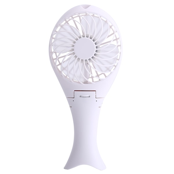 Mini Kannettava USB-Sähkötuuletin Ladattava Kalan Muotoinen Taittuva Käsikäyttöinen Jäähytystuuletin (Valkoinen)