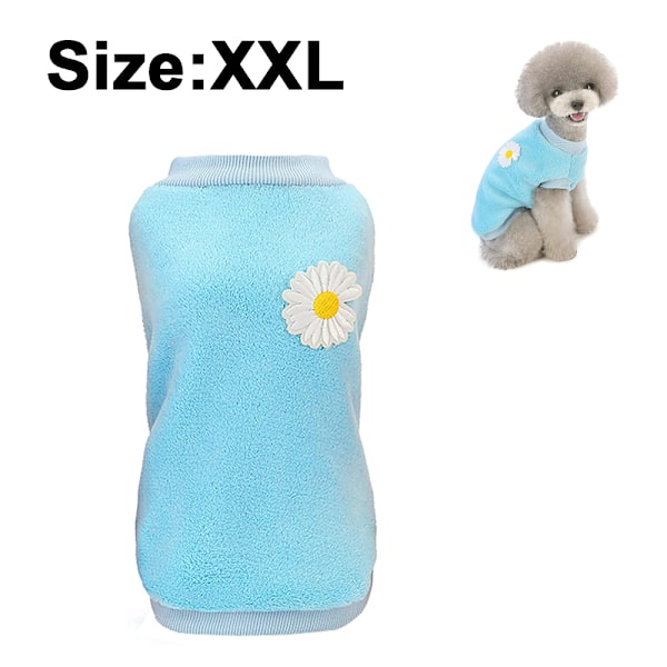 Hundetrøje Hundetøj Fleece Hund Ulden Trøje Vinter Varmt Sweat Shirt Blomst Pyjamas Fleece Trøje