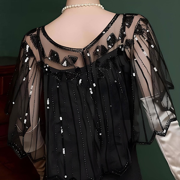Kvindesjal i 1920'er Flapper-stil, Sequins og Perler Sjal og Wraps til Aftenskjole/Fester/Bryllup/Formelle Anledninger/Aften