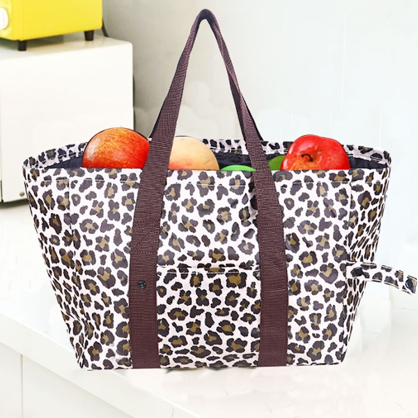 Blød Stor Utility Tote, Foldbar Genanvendelig Opbevaringspose Termisk Tote Taske til Kontorarbejder Picnic Vandreture Strand Fiskeri
