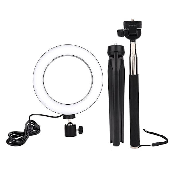 Ringlampa Dimbar LED Fylllampa med Stativ för Video Live Stream Makeup