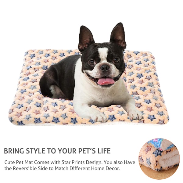 Pets Ultra Blød Hundebed Vaskbar Hundebed Burmåtte til Store Mellemstore Små Hunde Vendbar Fleece Hund