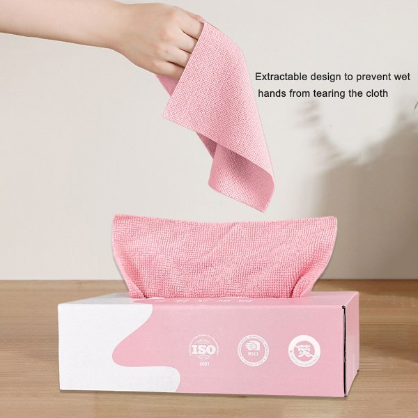 20 counts Rags In A Box- 7,8" x 7,8" Återanvändbara våtservetter för rengöring, kantlösa frottéhanddukar, butikstrasor, tvätt, damm, engångsbruk, hus, småstädning