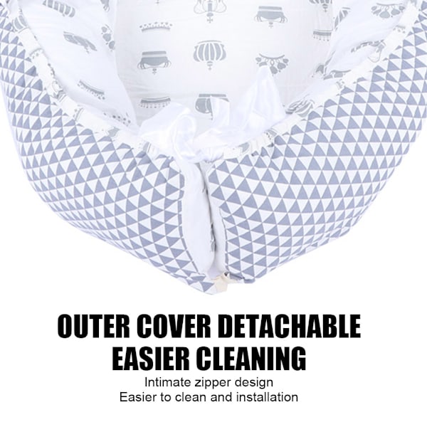 Baby Nest Seng, Spedbar Seng, Bærbar Lounger Seng, Bassinet, Krybbe for Nyfødt