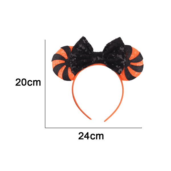 Women Girls Mouse Ears Hairband,Sequins Bow Party Hair