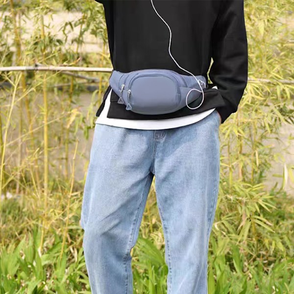 Fanny Packs för Kvinnor Plus Size, Nylon Workout Walking Bälte Väska Superlätt Löpning Midja Höft Väska Mode Män Crossbody