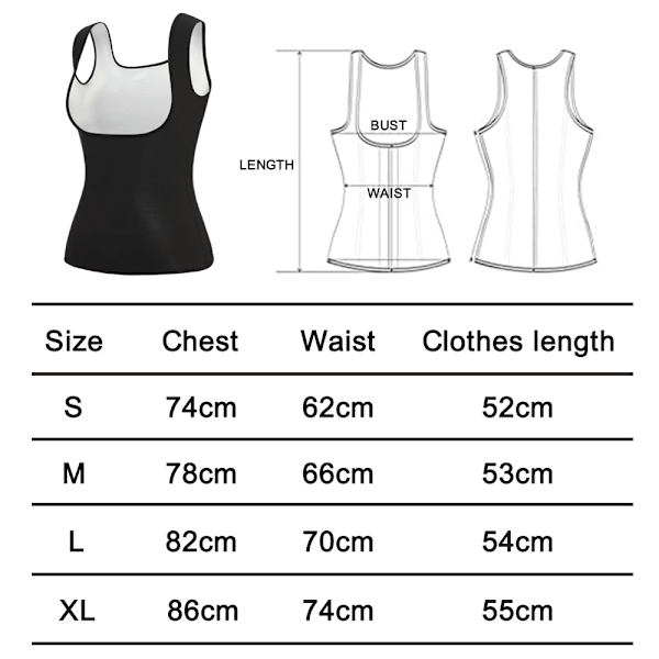 Svedvest til Kvinder med Mavekontrol, Sauna Vest til Kvinder Slankende Kompression Abdomen Fitness Svedvest