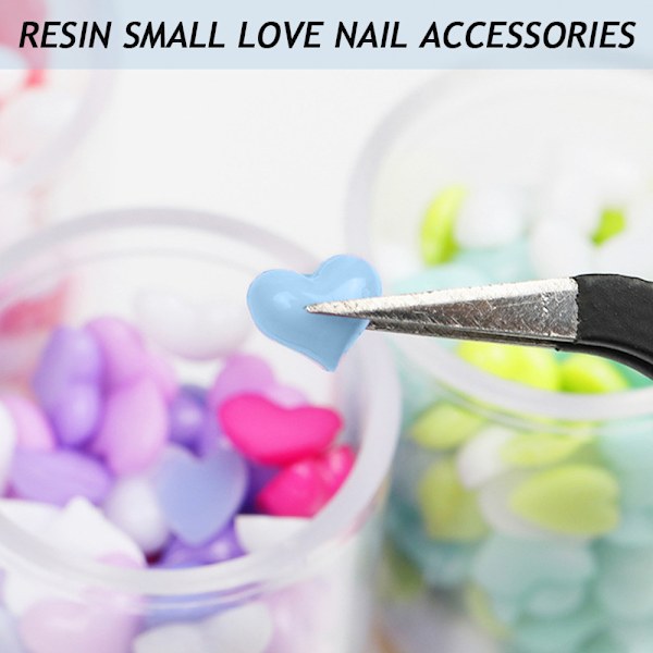 Hjärta 3D Nagelkonst Charm, Resin Ljusförändrande Nageldekaler för Akryl Nagelkonst Tillbehör, Hjärta Kärlek Nagelcharm Design för Kvinnor Nagelkonst