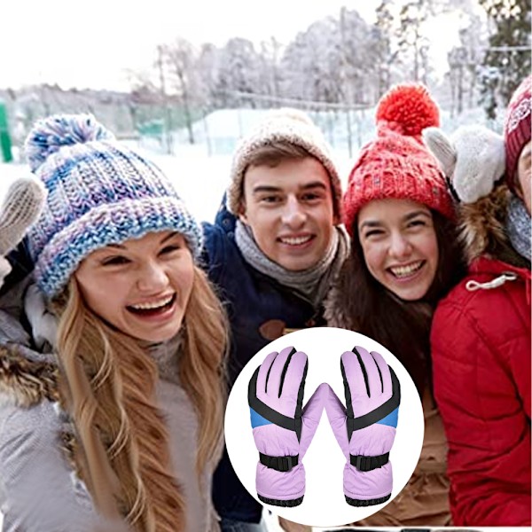 Enkle Ski Sne Handsker Vinter Varme Vandtætte Touchscreen Kvinder