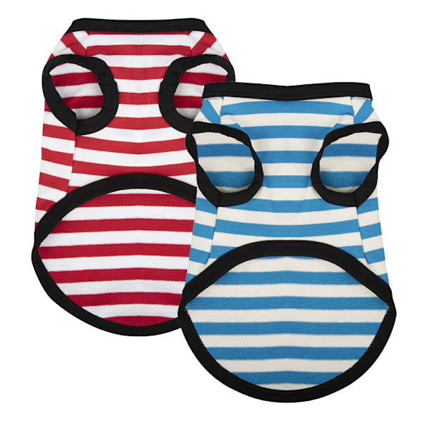 Vårfest och sommar kläder väst randig husdjur teddy bibear bommel hund och katt kläder (2PCS)