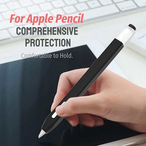 Skyddande mjukt silikonskal, kompatibelt med Apple Pencil 2:a generation, genomskinlig geléfärg