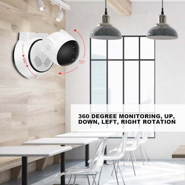 Trådløs Babymonitor Sikkerhedskamera To-vejs Intercom Babymonitor 110‑240VUS Stik Babymonitor