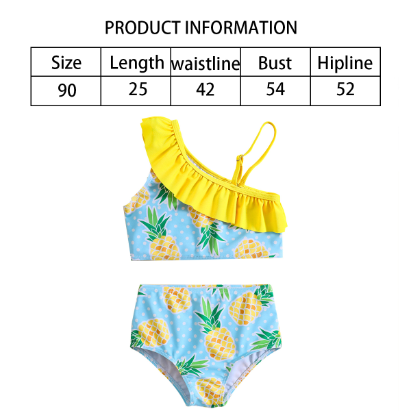 Baby swimsuit girl little girls swimsuit  Girls One-Shoulder +