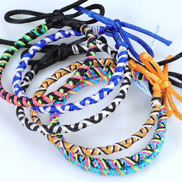 8 st vävda armband Lyckosnöre Armband handledsskydd Armband Justerbara, för kvinnor män