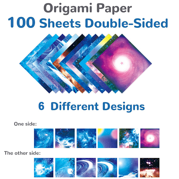 Tähtitaivas Origami Paperi 100 Arkkia 6 Tuumaa Neliö Eri Värit Molemmilla Puolilla Käsintehty Origami Paperi Taidetta