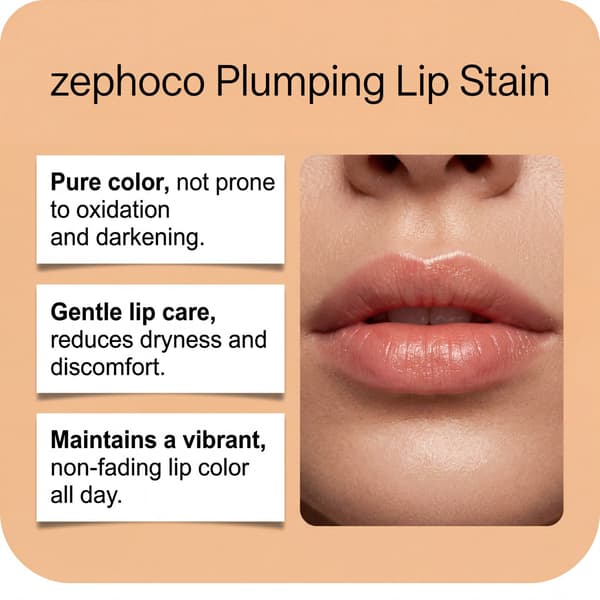 Long-lasting peel-off lip gloss, natural, moisturizing, highly pigmented, smudge-proof, portable lip makeup.