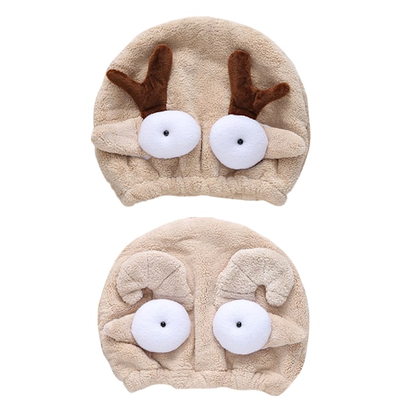 2-pack Mjuka Absorberande Snabbtorkande Hårhanddukar för Barn - Huvudomslagssats