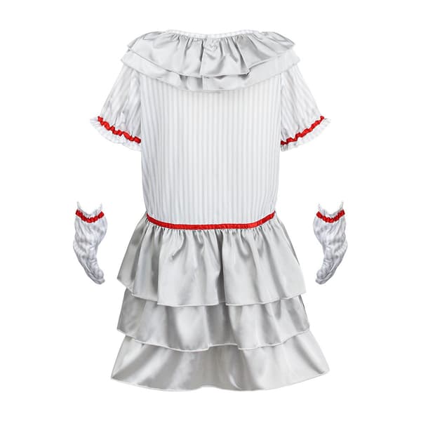 Clownkostym för flickor Halloween Läskig Clownkostym M