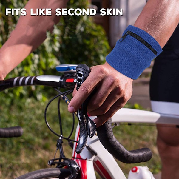 Sport-Armband Handledsficka Blixtlås Handleds-Plånbok - Löpning Tennis Handleds-Plånbok Tjock Enfärgad Svettbands-Plånbok för Nycklar ID-Kort